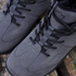 top view barefoot shoes grey outdoor black laces suede leather
