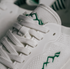 laces picture of white barefoot minimalistic shoes in studio