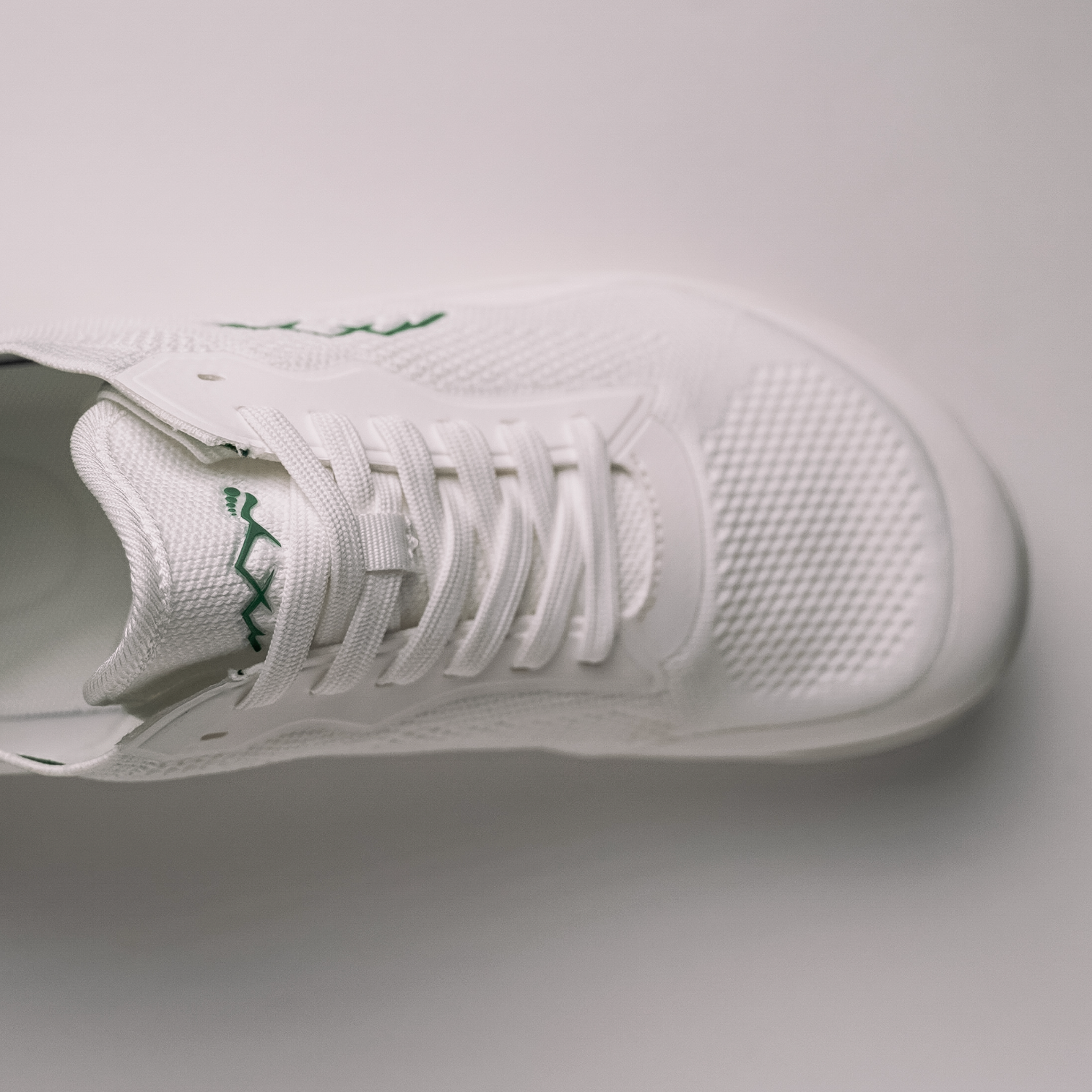 top view wide toe box white green summer barefoot minimalistic shoes studio