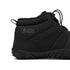 Black winter boot with fur lining on a white background, featuring the natur contact brand.