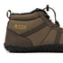 Brown winter boot with black sole and fur lining, featuring 'natur contact' logo on a white background.