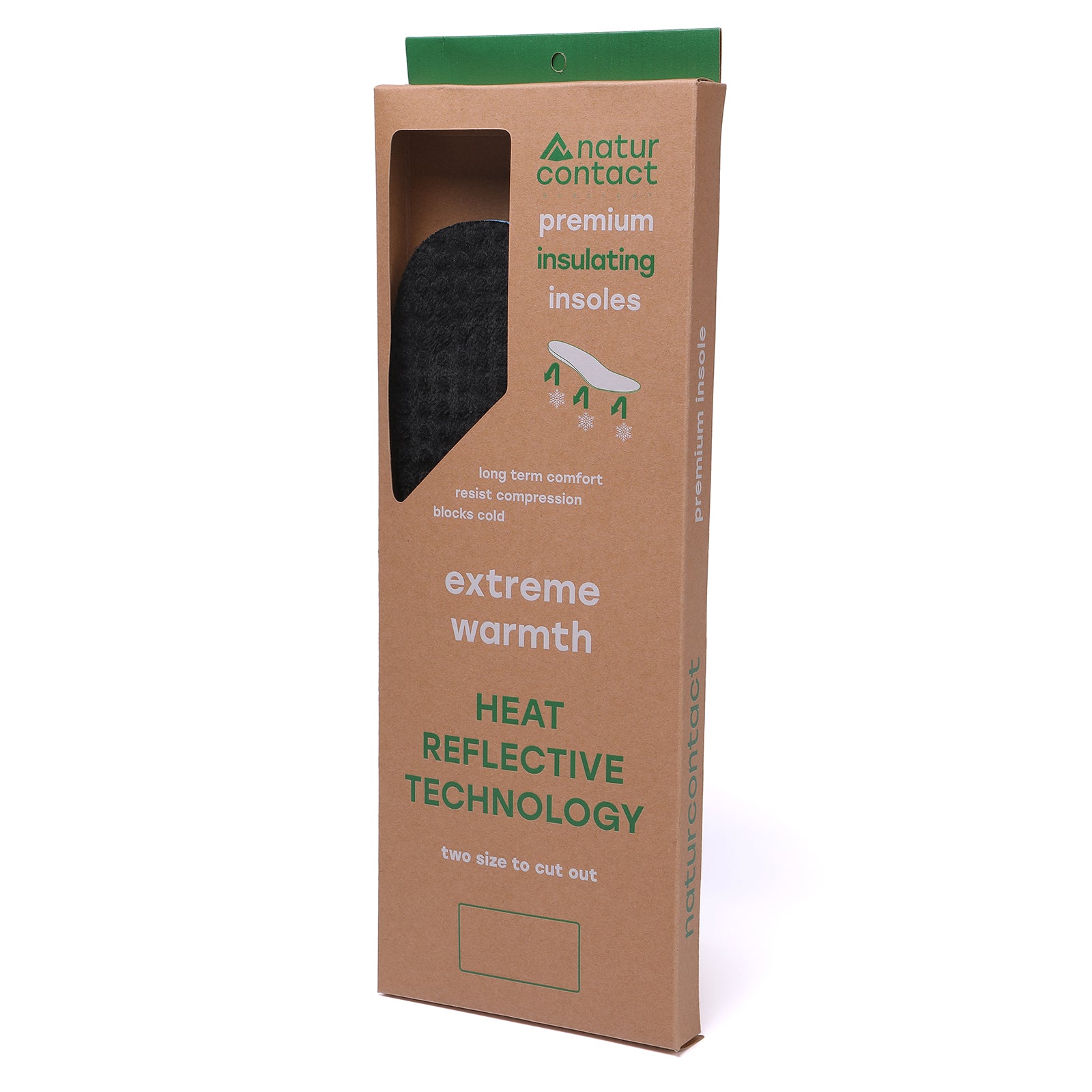 heat reflective insulating shoes insoles in carton box