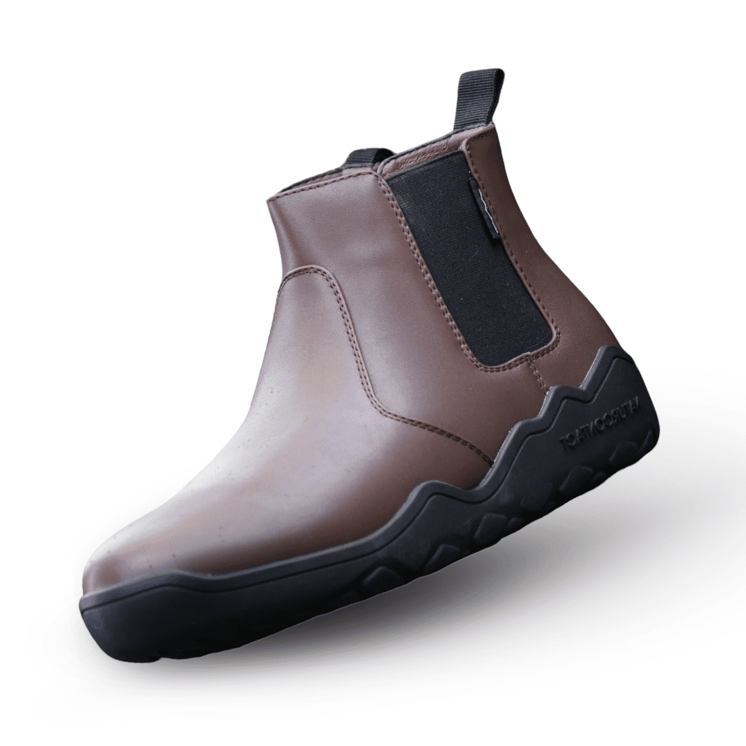 Coffee barefoot chelsea boots