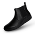 Black barefoot chelsea boots