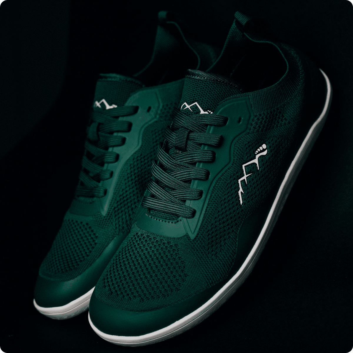 studio view green teal summer barefoot shoes