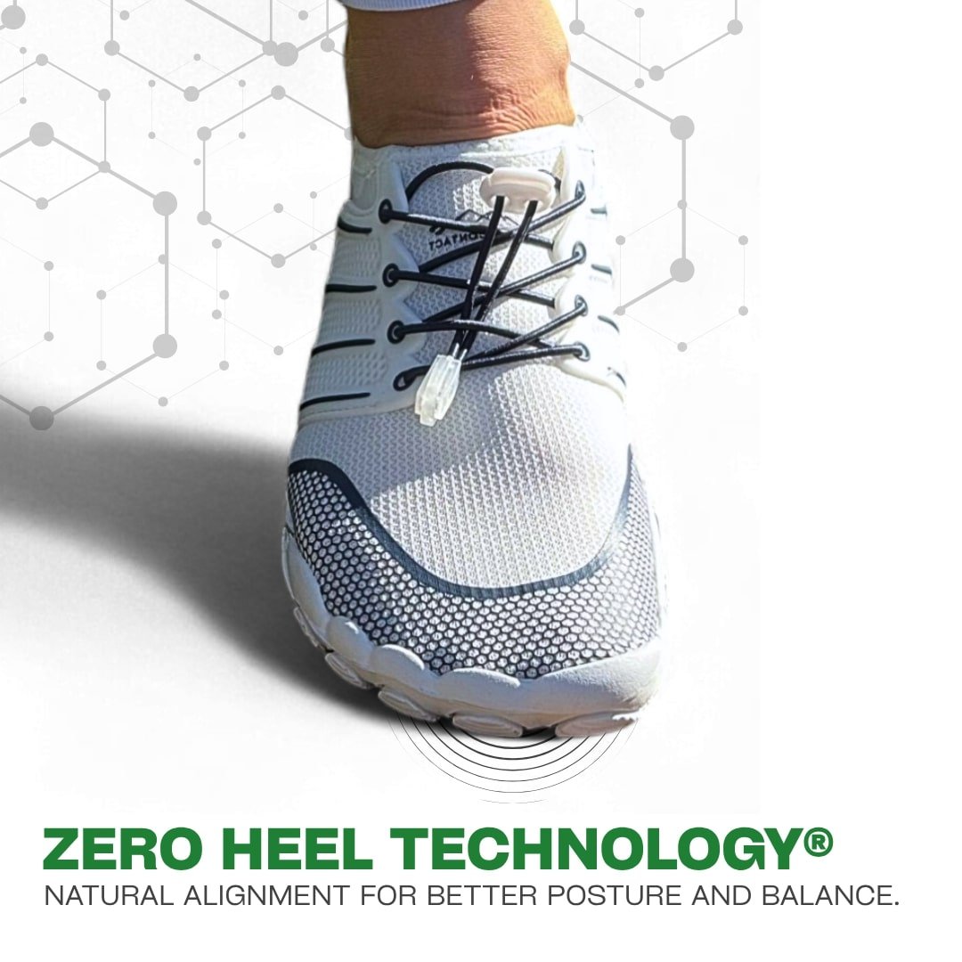 front view detail elastic lace sport barefoot shoes