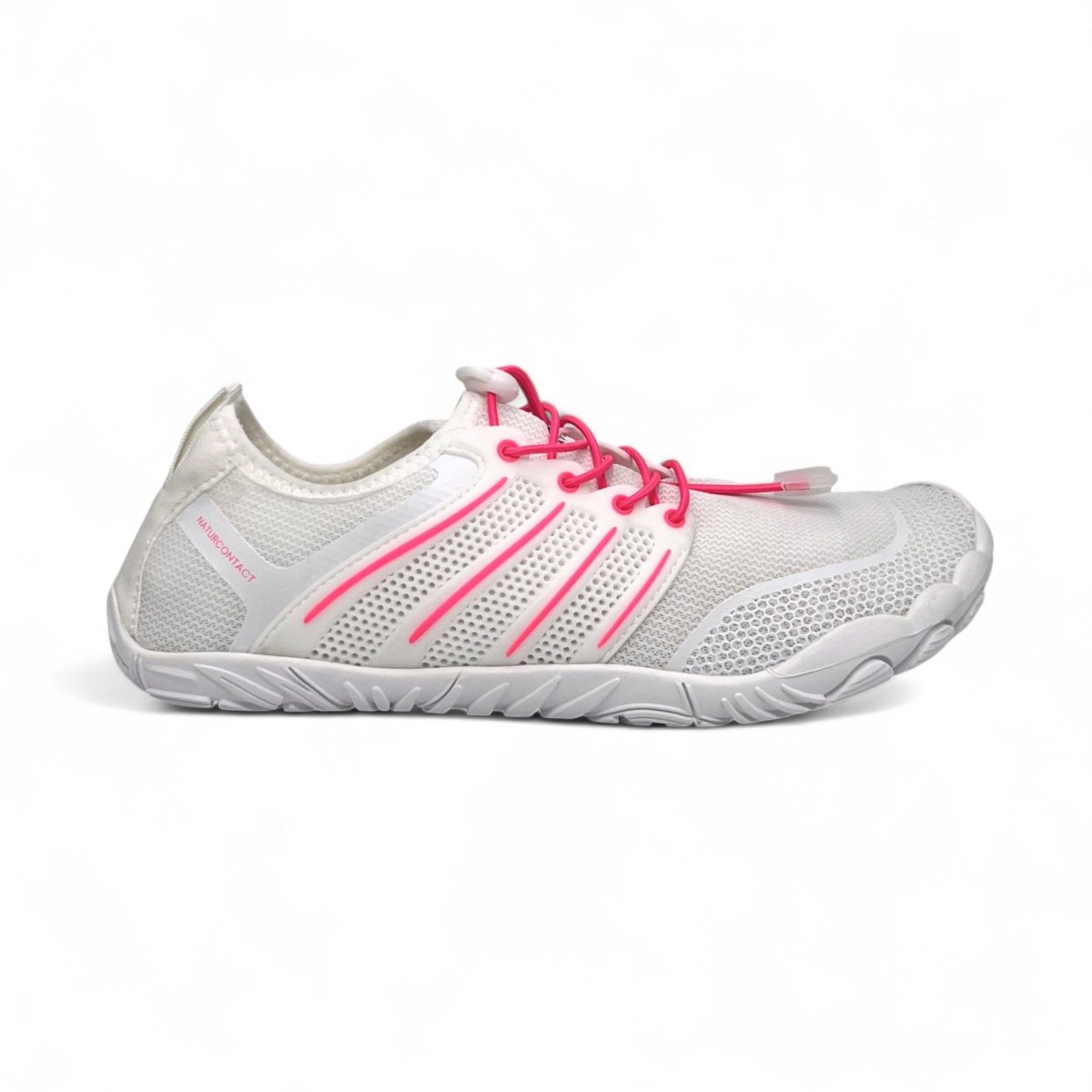 sport white pink summer barefoot shoes side view