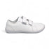 Naturcontact Terra Flex 2.0 barefoot shoes in white, side view with double velcro straps, flexible zero-drop sole and wide toe box