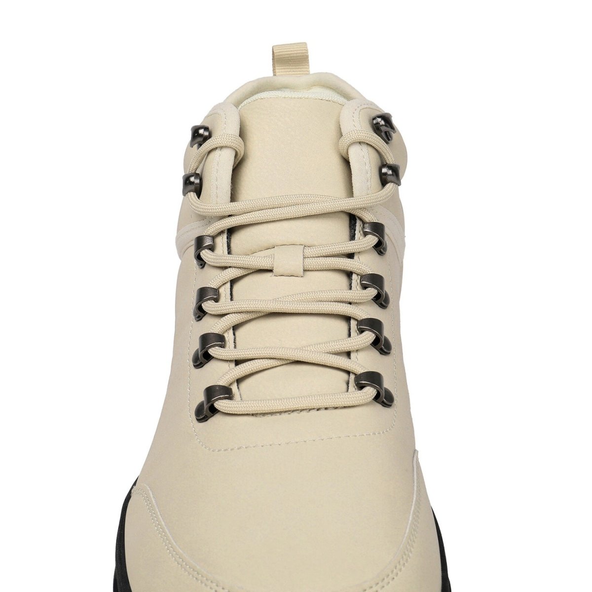 Sand boot with laces on a white background