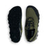 Military Green hiking trekking barefoot shoes Naturcontact with black sole details top and bottom views