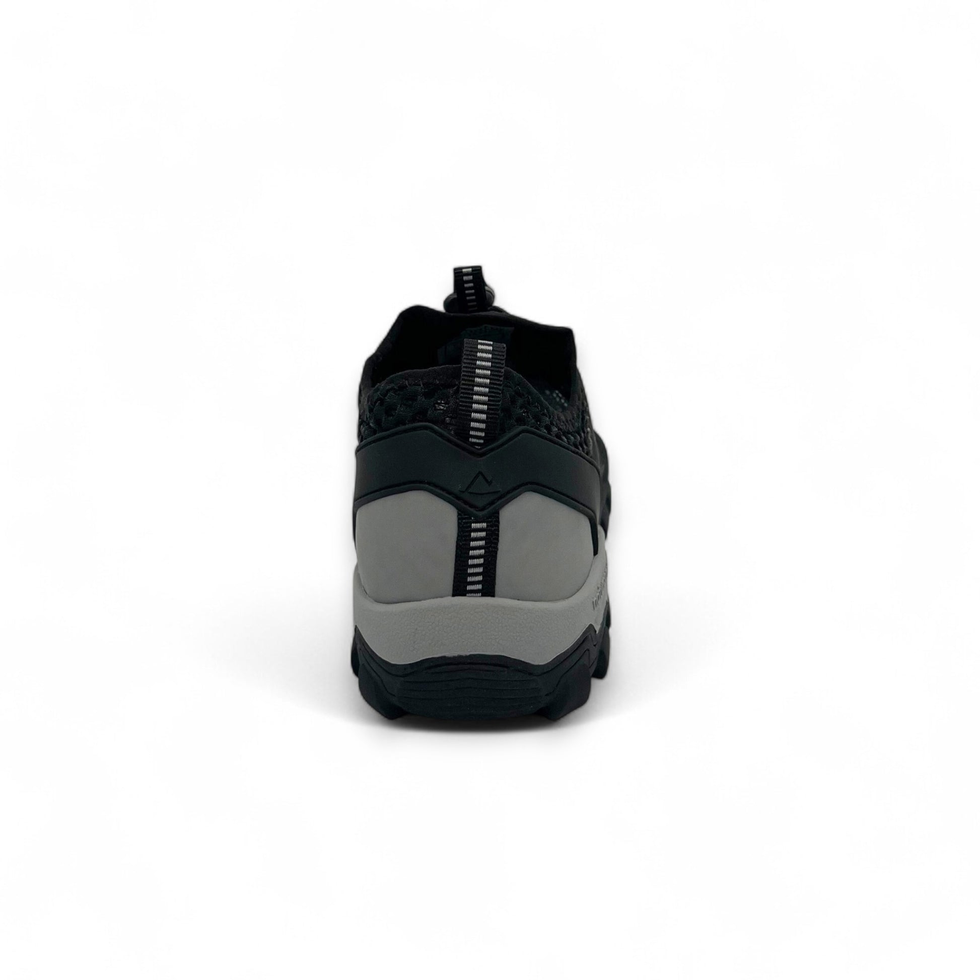 Black hiking trekking barefoot shoes Naturcontact with back view