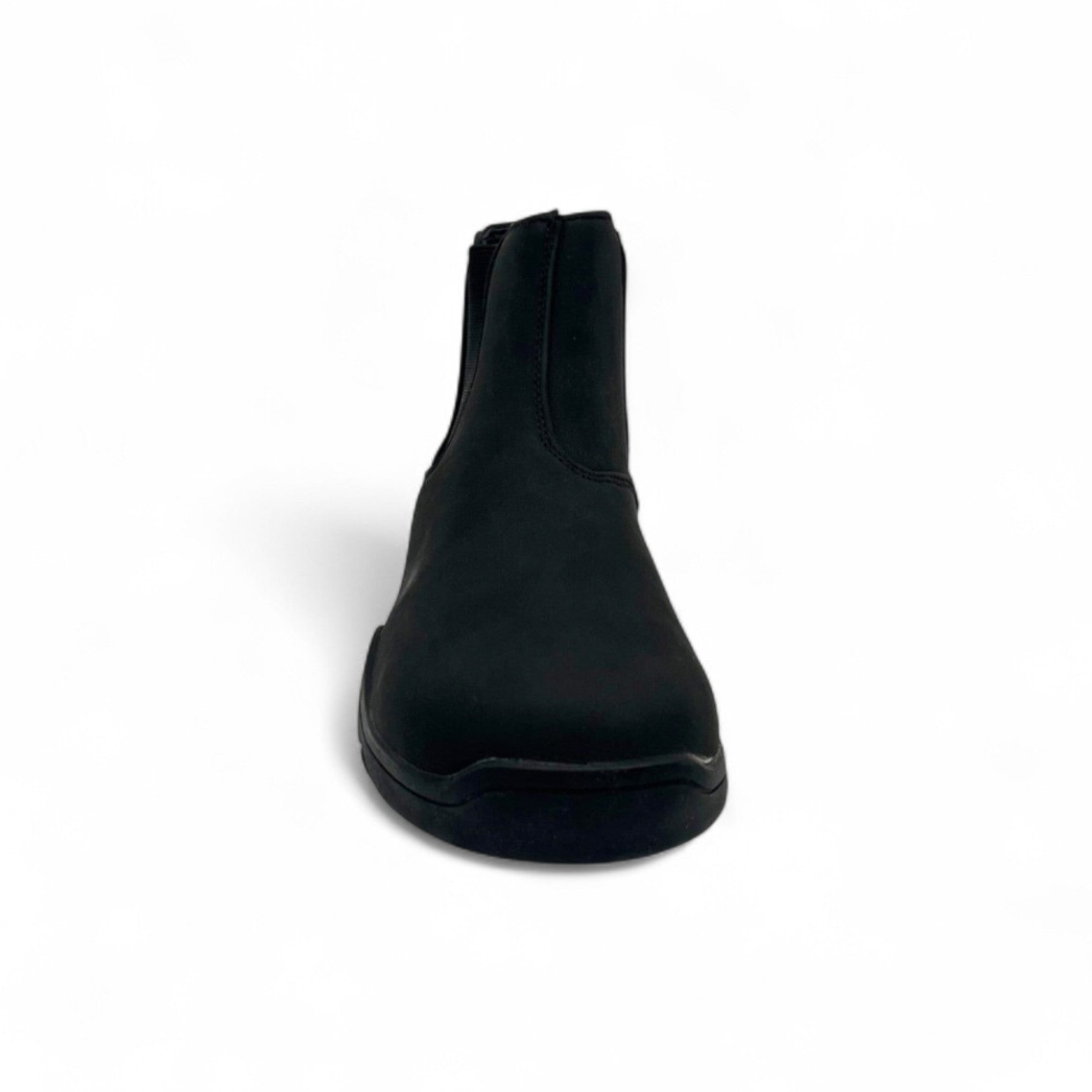 Black shoe on a white background