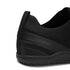 Heel detail of Aramid Contact 3.0 barefoot shoes in black showing reinforced back structure