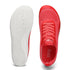 Sole and top view of Aramid Contact 3.0 barefoot shoes in coral red with non-slip outsole
