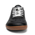 Front view of Barefoot Walker Leather black barefoot shoes with wide toe box