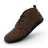 Naturcontact George barefoot shoe in Dark Brown color, angled side view, zero drop minimalist shoe.