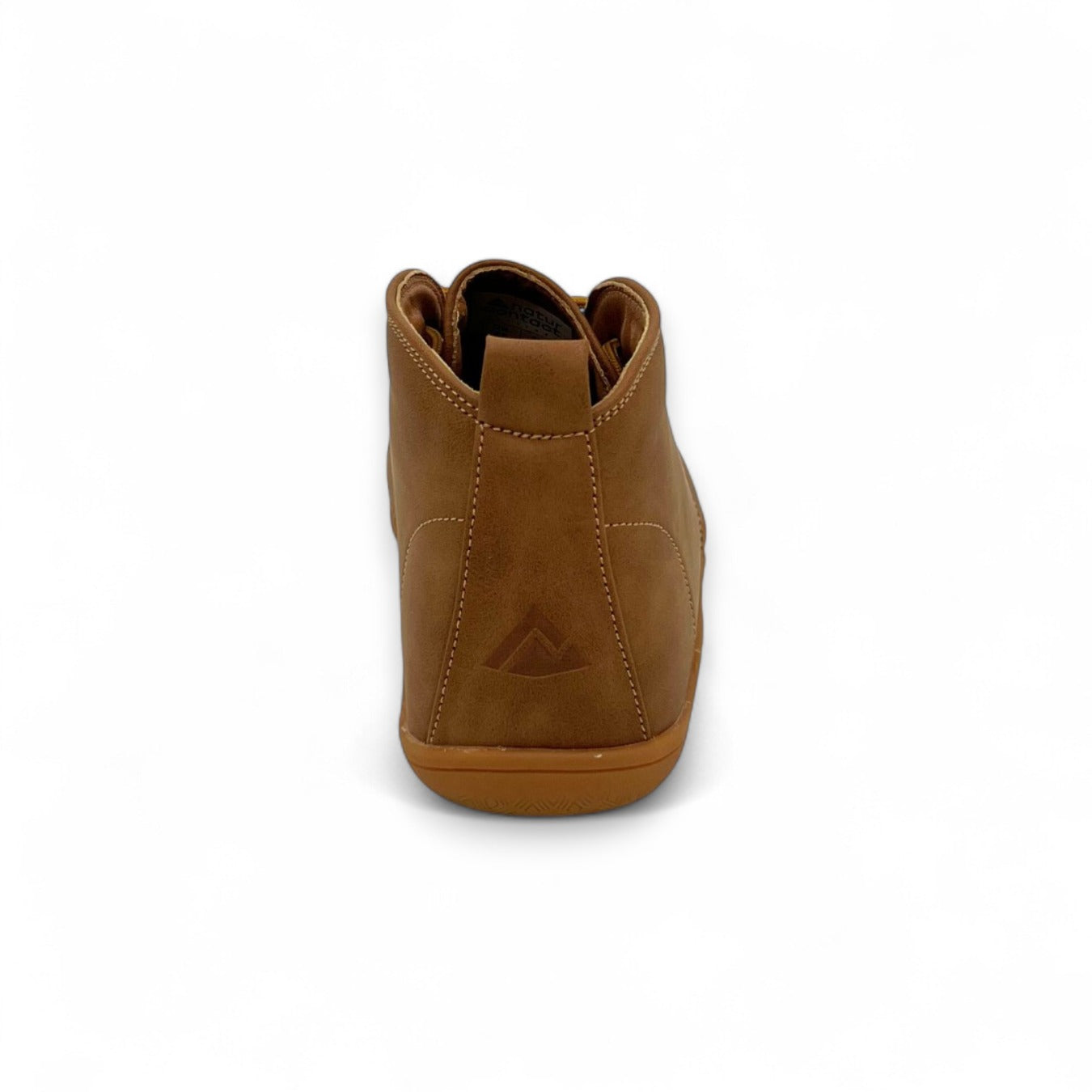 Naturcontact George barefoot shoe in Tobacco color, back view with pull tab and logo.