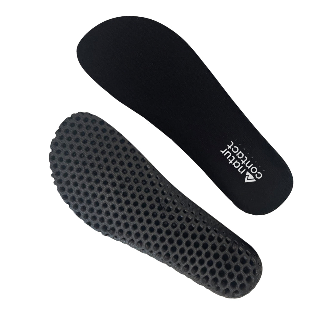 Naturcontact honeycomb insole in black for barefoot shoes