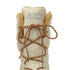 Beige winter boot with brown laces on a white background, featuring 'naturcontact' branding.