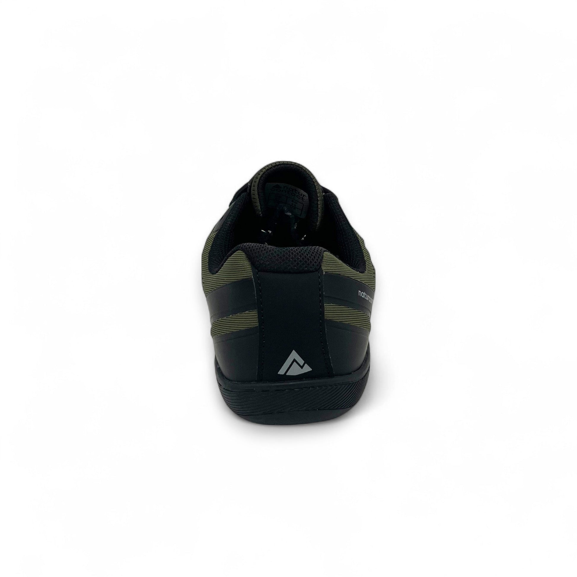 Military green daily barefoot shoes back view