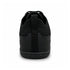 Rear view of all-black Aramid Contact 2.0 barefoot trainers showing the heel pull loop, stitched heel panel and black outsole.