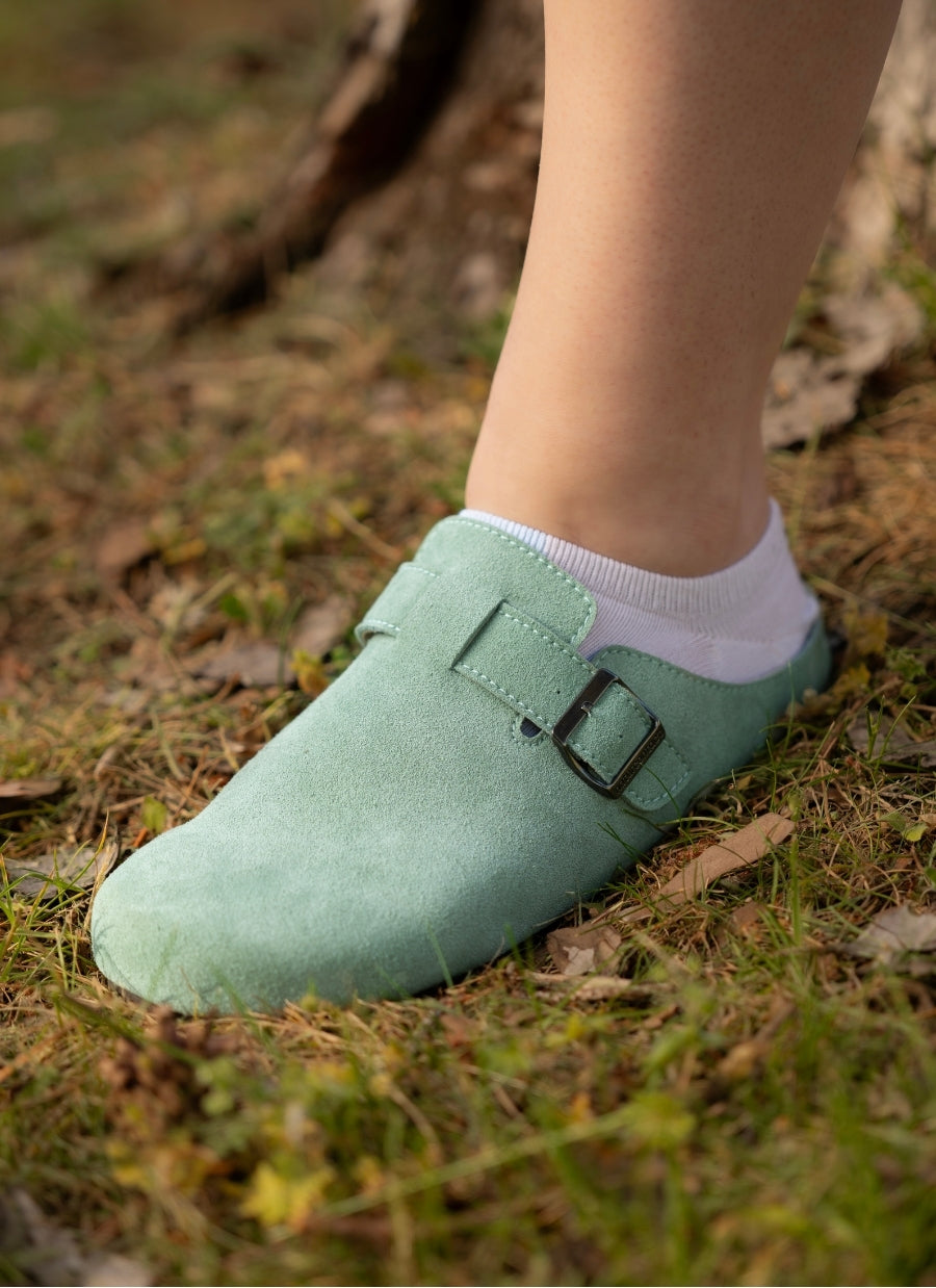 Naturcontact Bare Clog barefoot clogs with wide toe box and thin flexible sole worn outdoors
