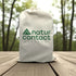 Naturcontact barefoot cotton drawstring bag with logo, displayed outdoors on a wooden surface