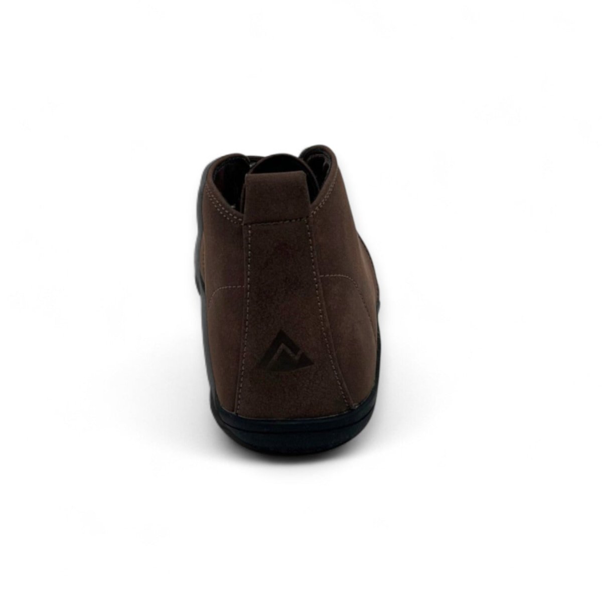 Naturcontact George barefoot shoe in Dark Brown color, back view with pull tab and Naturcontact logo.