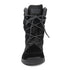 Front view of black Naturcontact Lapland high-top winter barefoot boots, insulated and waterproof, with flexible high-traction sole
