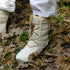 Naturcontact men’s winter barefoot boots worn outdoors on forest ground, showing flexibility and comfort in use