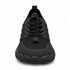 Front view of all-black Sport Contact 2.0 barefoot trainers featuring elastic quick-laces, breathable mesh and a rounded toe box.