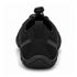 Rear view of black Sport Contact 2.0 barefoot trainers showing the heel pull tab, tonal side panels and black outsole.