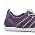 Close-up of the lilac Sport Contact 2.0 heel showing Naturcontact branding, purple upper and white flexible sole.