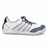Side profile of white and navy Naturcontact Sport Contact 2.0 shoes with blue accents, mesh panels and flexible white outsole.