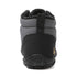 Rear view of the grey Storm Feel shoe, showing the heel and pull tab.