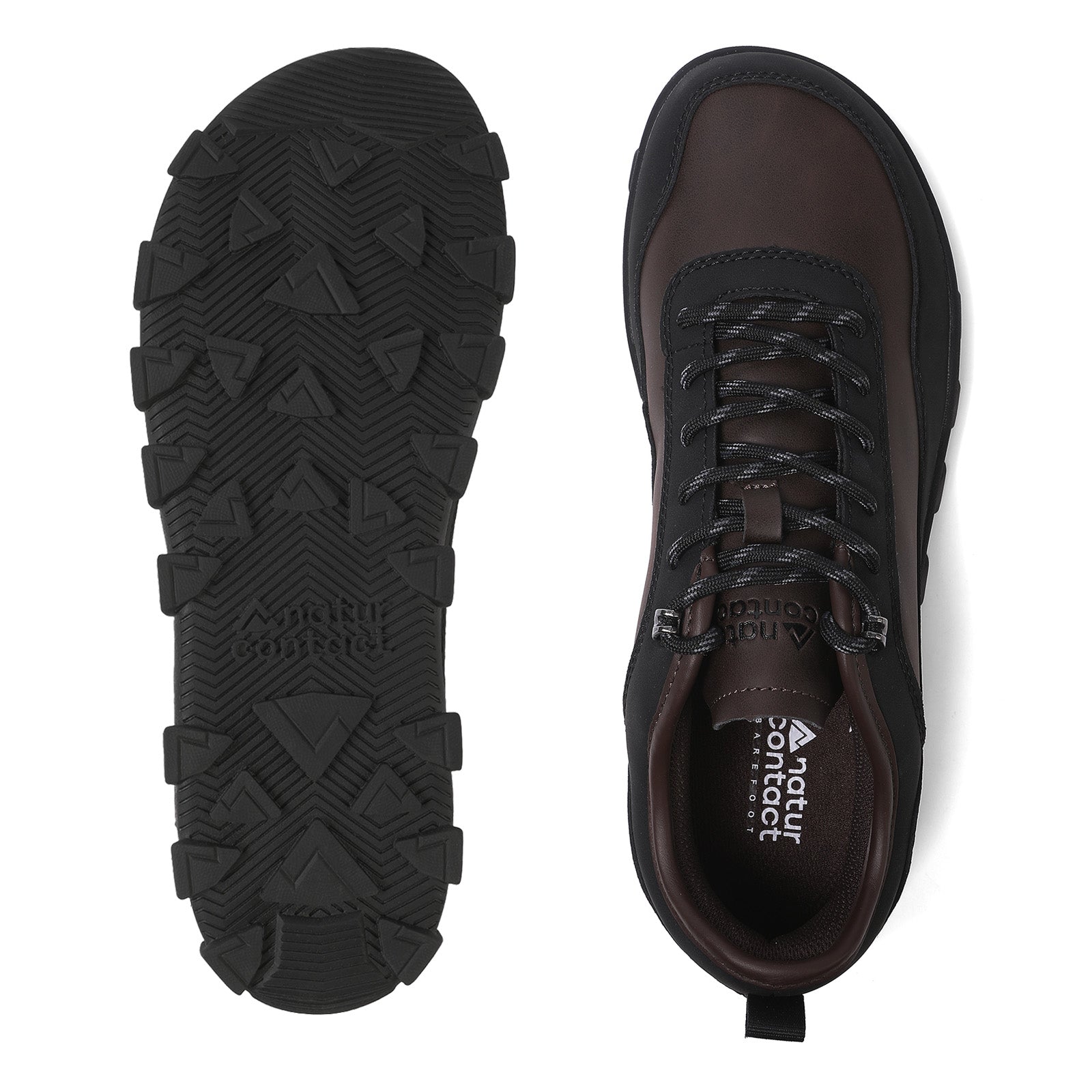 Brown Naturcontact Terra Trail barefoot trail running shoe with rugged traction outsole