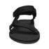 Front view of Naturwalkers 2.0 black barefoot sandals with open toe design