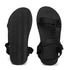 Top and sole view of Naturwalkers 2.0 black barefoot sandals showing flexible sole
