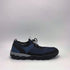 Blue hiking shoes video demonstrating flexibility and design details
