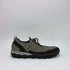 Military green hiking shoes video demonstrating flexibility and design details