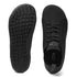 Black sneakers with sole and side views on a white background