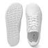 White sneakers with sole and side views on a white background
